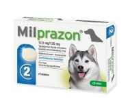 Milprazon Dog 12,5/125 mg. - 2 броя противопаразитни таблетки за кучета с телесно тегло от 5 до 25 кг.